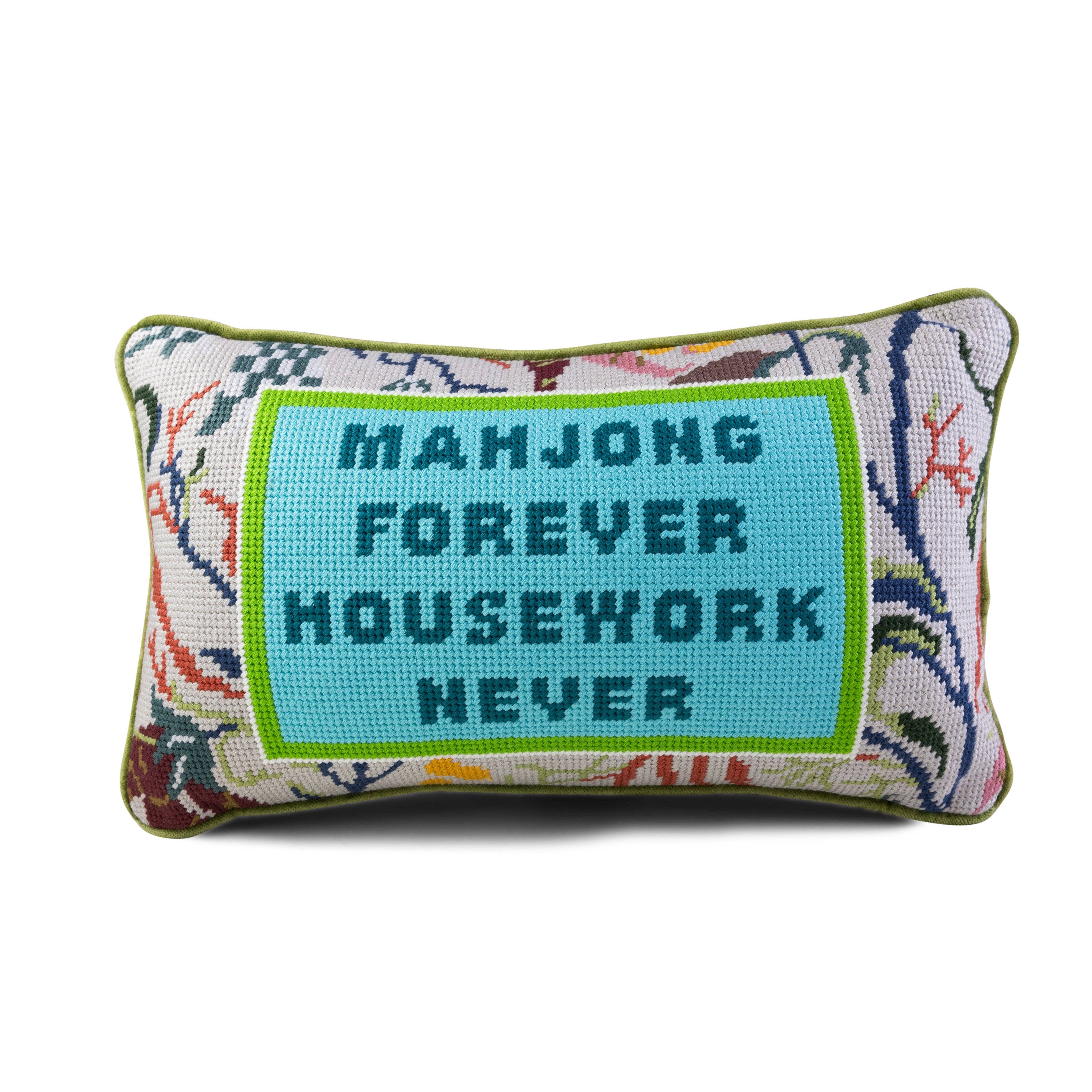 Mahjong Needlepoint Pillow-Handbags-LouisGeorge Boutique-LouisGeorge Boutique, Women’s Fashion Boutique Located in Trussville, Alabama