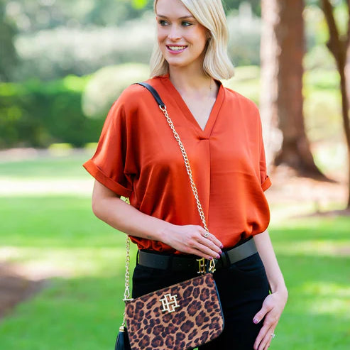 Madelyn Crossbody Spotted Saddle-Crossbody-Caroline Hill-LouisGeorge Boutique, Women’s Fashion Boutique Located in Trussville, Alabama