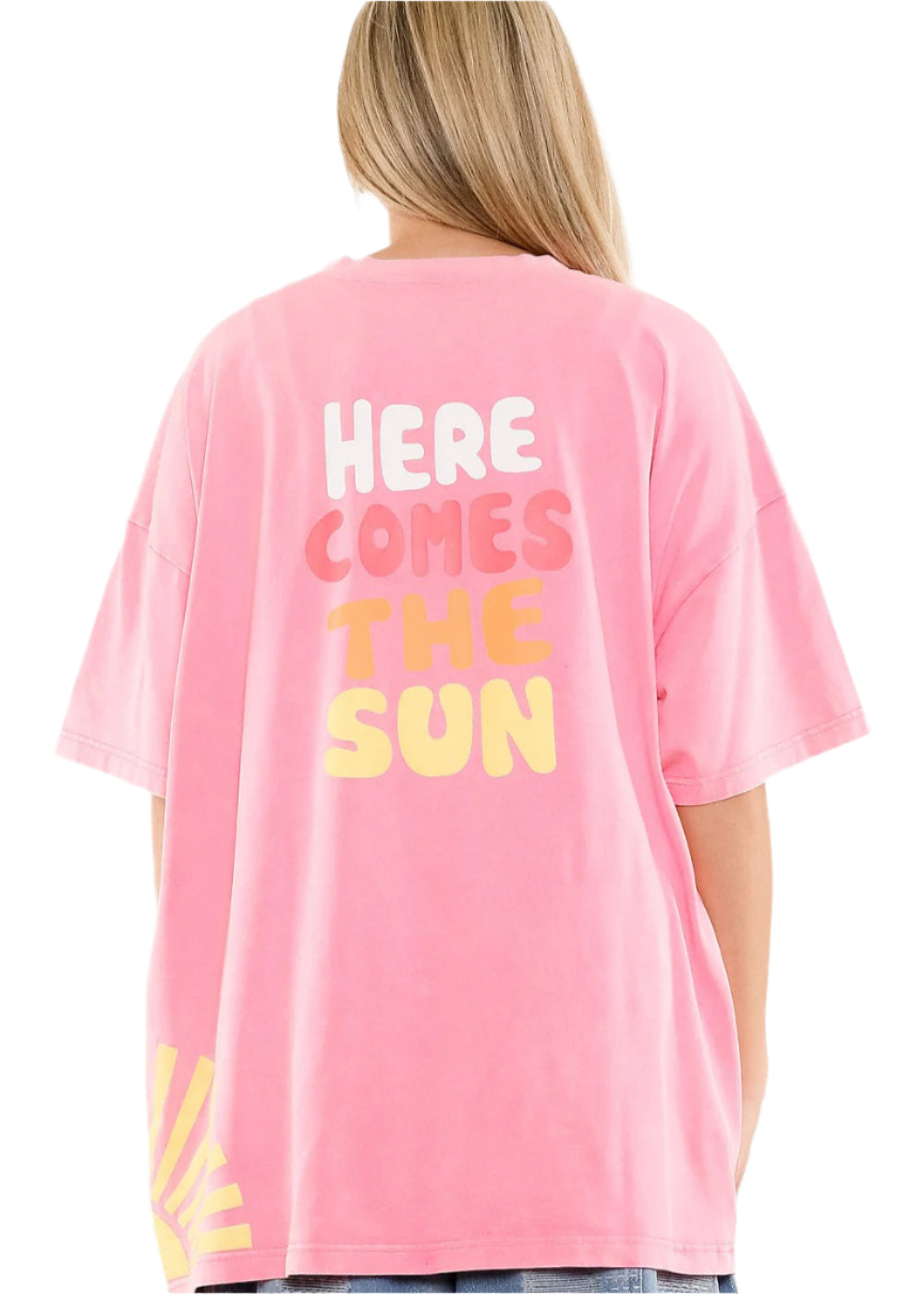 Here Comes the Sun Mineral Washed Tee-Apparel-Blue Velvet-LouisGeorge Boutique, Women’s Fashion Boutique Located in Trussville, Alabama