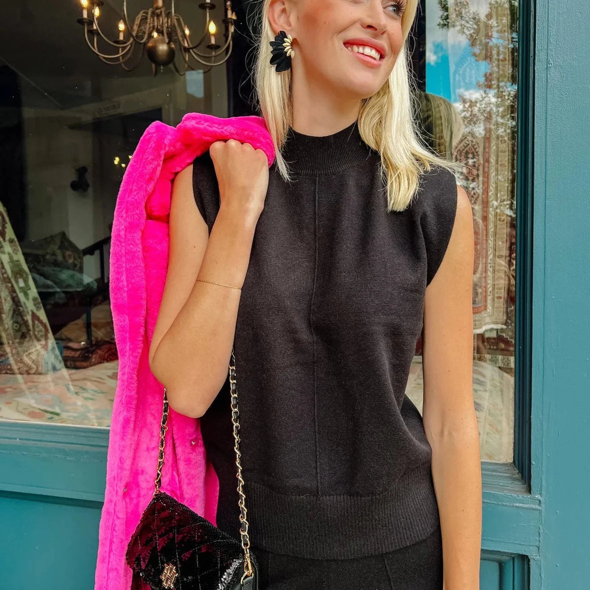 Evelyn Crossbody - Black Sequin-Crossbody-Caroline Hill-LouisGeorge Boutique, Women’s Fashion Boutique Located in Trussville, Alabama