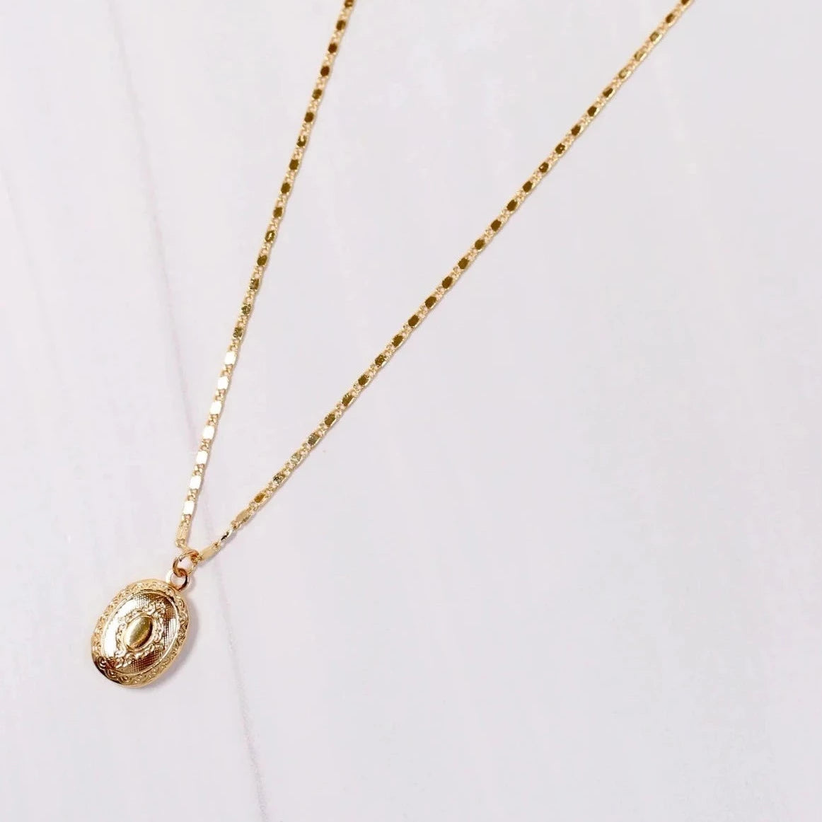 Abigail Locket Necklace Gold-Necklaces-Caroline Hill-LouisGeorge Boutique, Women’s Fashion Boutique Located in Trussville, Alabama