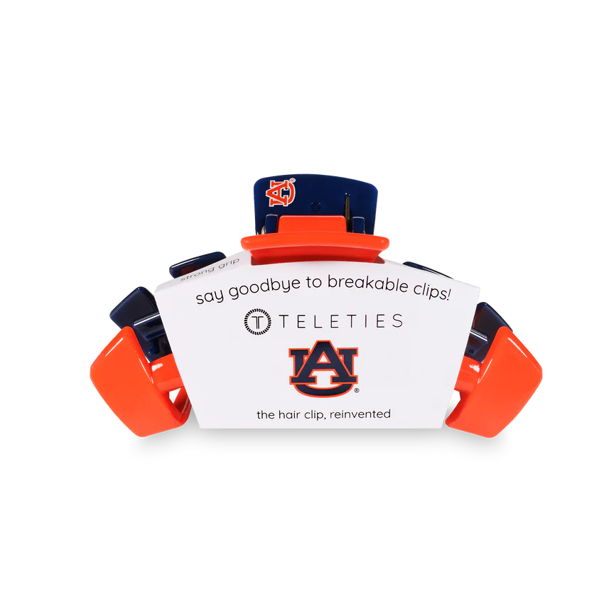 TELETIES Auburn University Medium Hair Clip-Apparel-TELETIES-LouisGeorge Boutique, Women’s Fashion Boutique Located in Trussville, Alabama