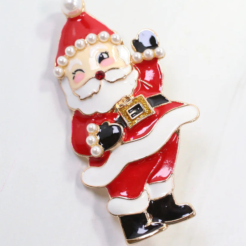 Winking Santa Brooch Red-Brooch-LouisGeorge Boutique-LouisGeorge Boutique, Women’s Fashion Boutique Located in Trussville, Alabama