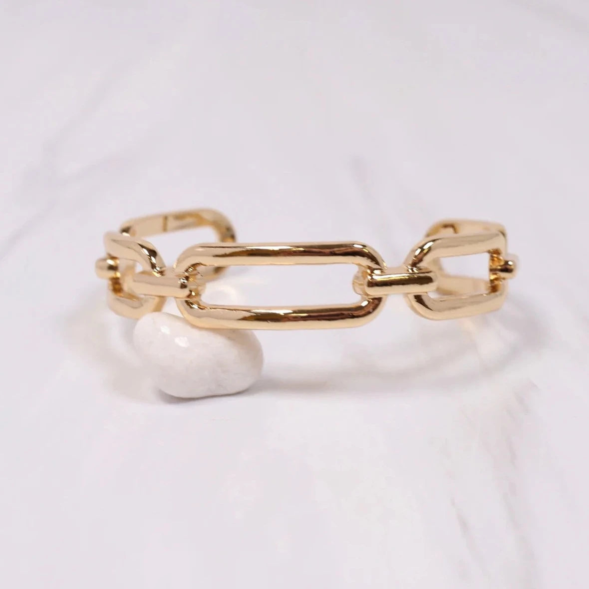 Brome Link Cuff Bracelet Gold-Bracelet-Caroline Hill-LouisGeorge Boutique, Women’s Fashion Boutique Located in Trussville, Alabama