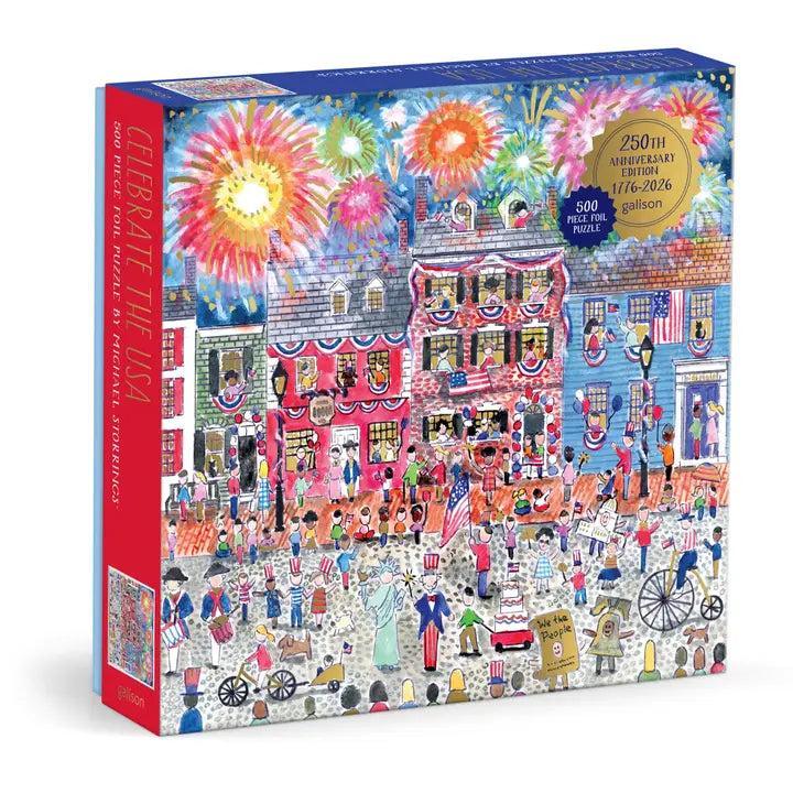 Michael Storrings Celebrate the USA 500 Piece Foil Puzzle-Puzzles-LouisGeorge Boutique-LouisGeorge Boutique, Women’s Fashion Boutique Located in Trussville, Alabama