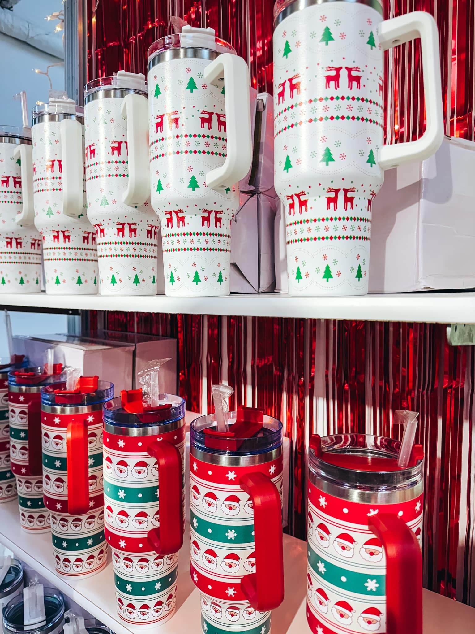 Reindeer Christmas Tumbler w/Lid & Straw-Tumbler-LouisGeorge Boutique-LouisGeorge Boutique, Women’s Fashion Boutique Located in Trussville, Alabama