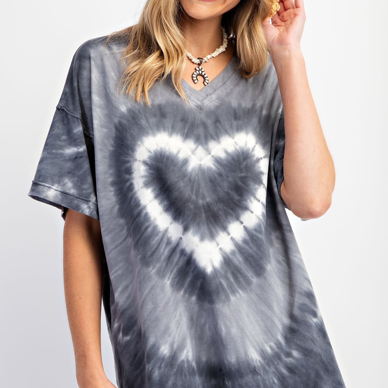 Heart Tie Dye Washed Top by Easel-Apparel-Easel-LouisGeorge Boutique, Women’s Fashion Boutique Located in Trussville, Alabama