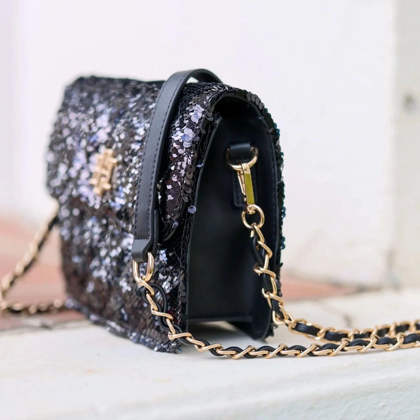 Evelyn Crossbody - Black Sequin-Crossbody-Caroline Hill-LouisGeorge Boutique, Women’s Fashion Boutique Located in Trussville, Alabama