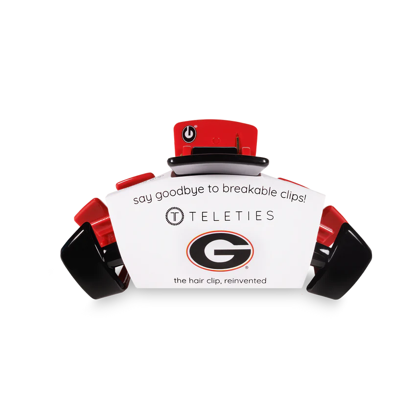 TELETIES University of Georgia Medium Hair Clip-Apparel-TELETIES-LouisGeorge Boutique, Women’s Fashion Boutique Located in Trussville, Alabama