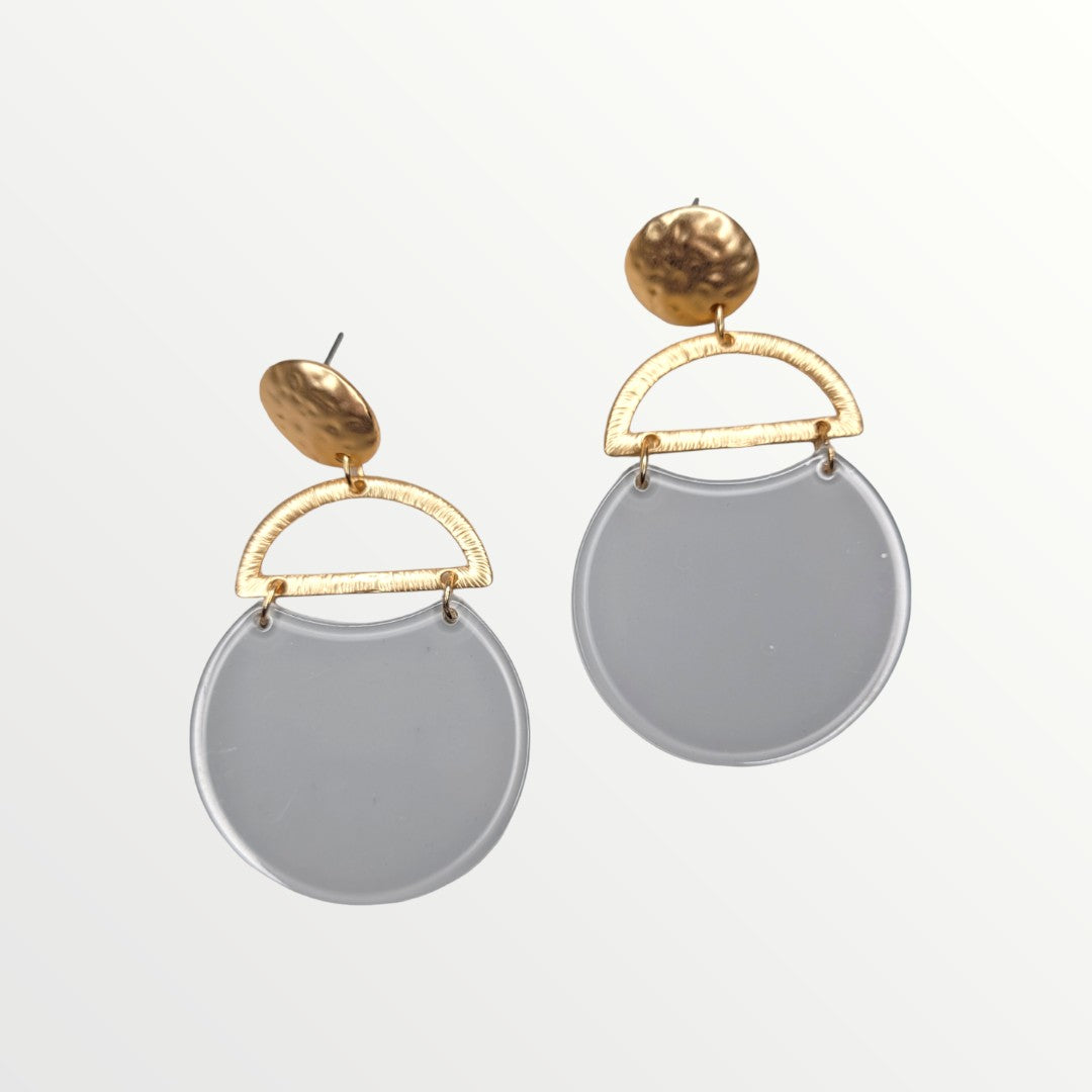 Grey & Gold Geo Earrings-Earrings-louisgeorgeboutique-LouisGeorge Boutique, Women’s Fashion Boutique Located in Trussville, Alabama