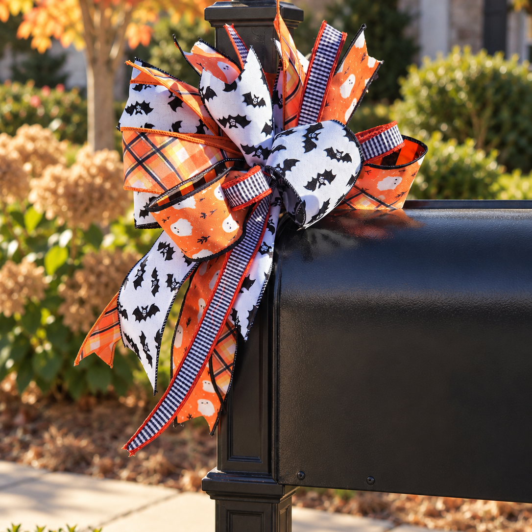 Halloween Signature Mailbox Bow-Home Decor-LouisGeorge Boutique-LouisGeorge Boutique, Women’s Fashion Boutique Located in Trussville, Alabama