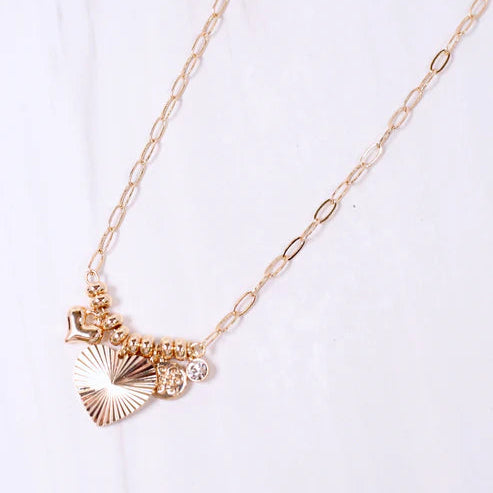 Hann Charm Necklace GOLD-Necklaces-Caroline Hill-LouisGeorge Boutique, Women’s Fashion Boutique Located in Trussville, Alabama