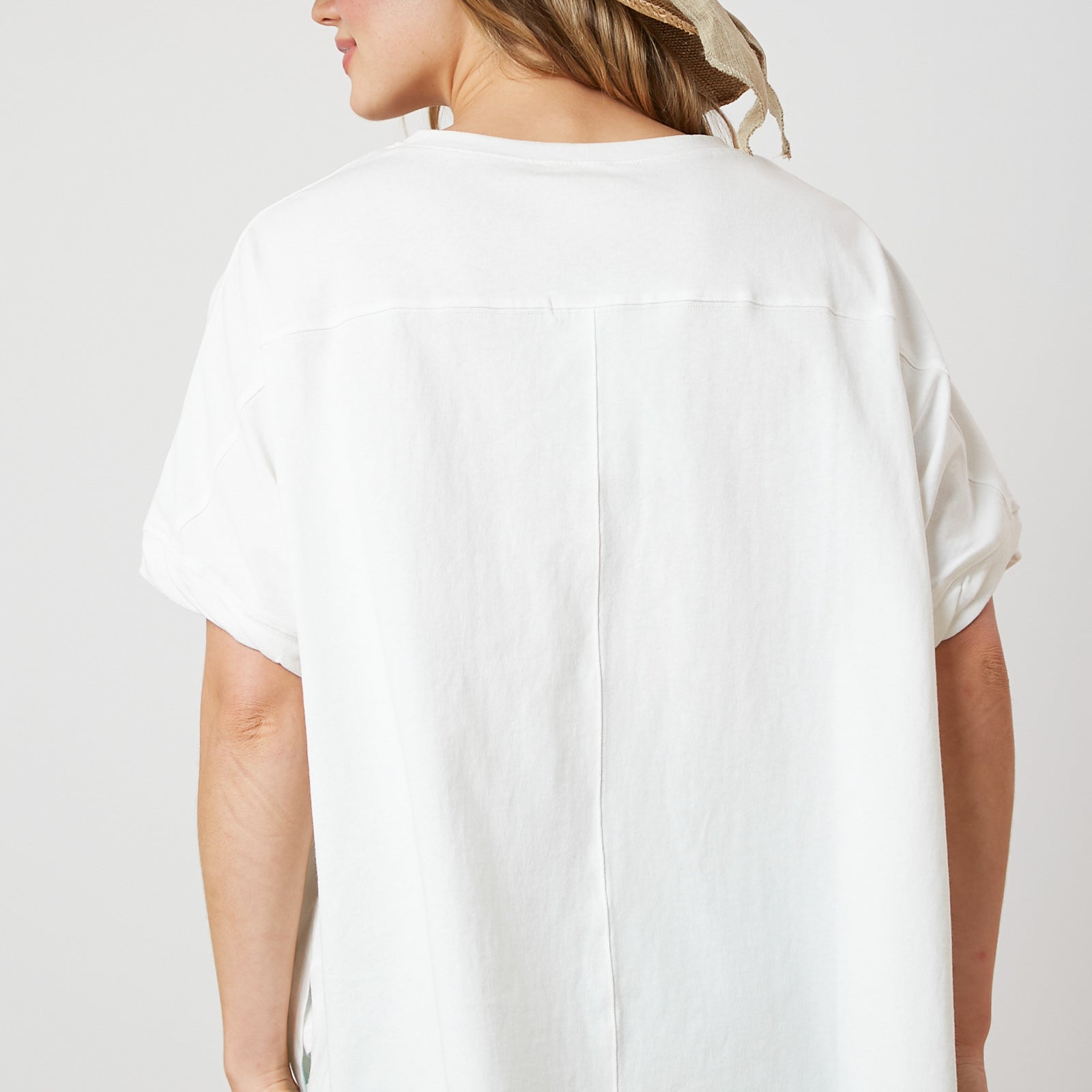 Sunbathing Ladies Pool Float Sequin Embroidered Oversized Short Sleeve Top-Apparel-Fantastic Fawn-LouisGeorge Boutique, Women’s Fashion Boutique Located in Trussville, Alabama