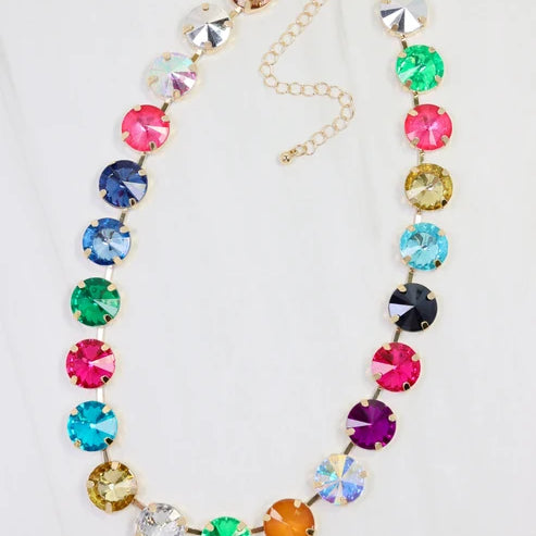 Shalimar Medium Rhinestone Necklace Dark Multi (Copy)-Necklaces-LouisGeorge Boutique-LouisGeorge Boutique, Women’s Fashion Boutique Located in Trussville, Alabama