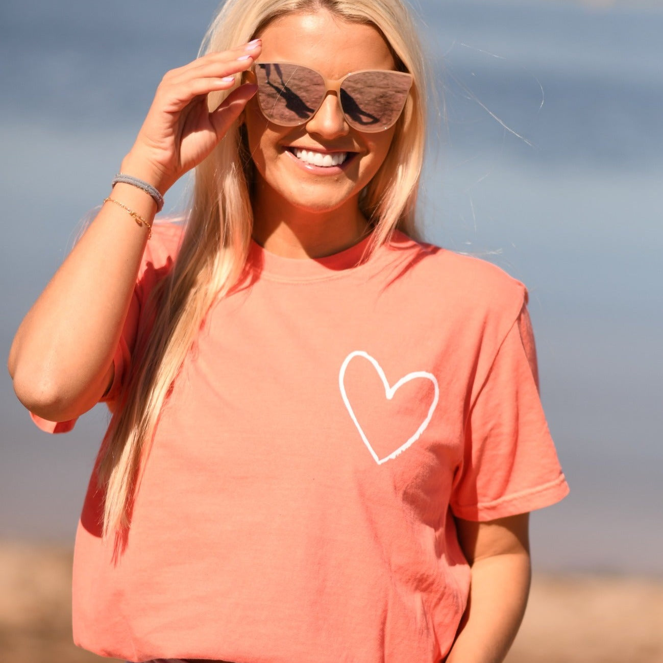 Dear Person Behind Me Tee - Comfort Colors - Bright Salmon-Apparel-LouisGeorge Boutique-LouisGeorge Boutique, Women’s Fashion Boutique Located in Trussville, Alabama