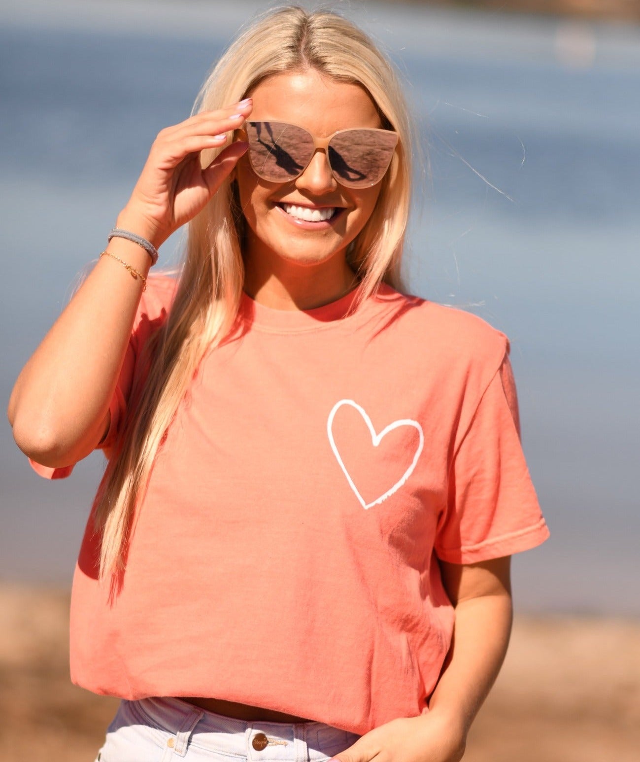 Dear Person Behind Me Tee - Comfort Colors - Bright Salmon-Apparel-LouisGeorge Boutique-LouisGeorge Boutique, Women’s Fashion Boutique Located in Trussville, Alabama