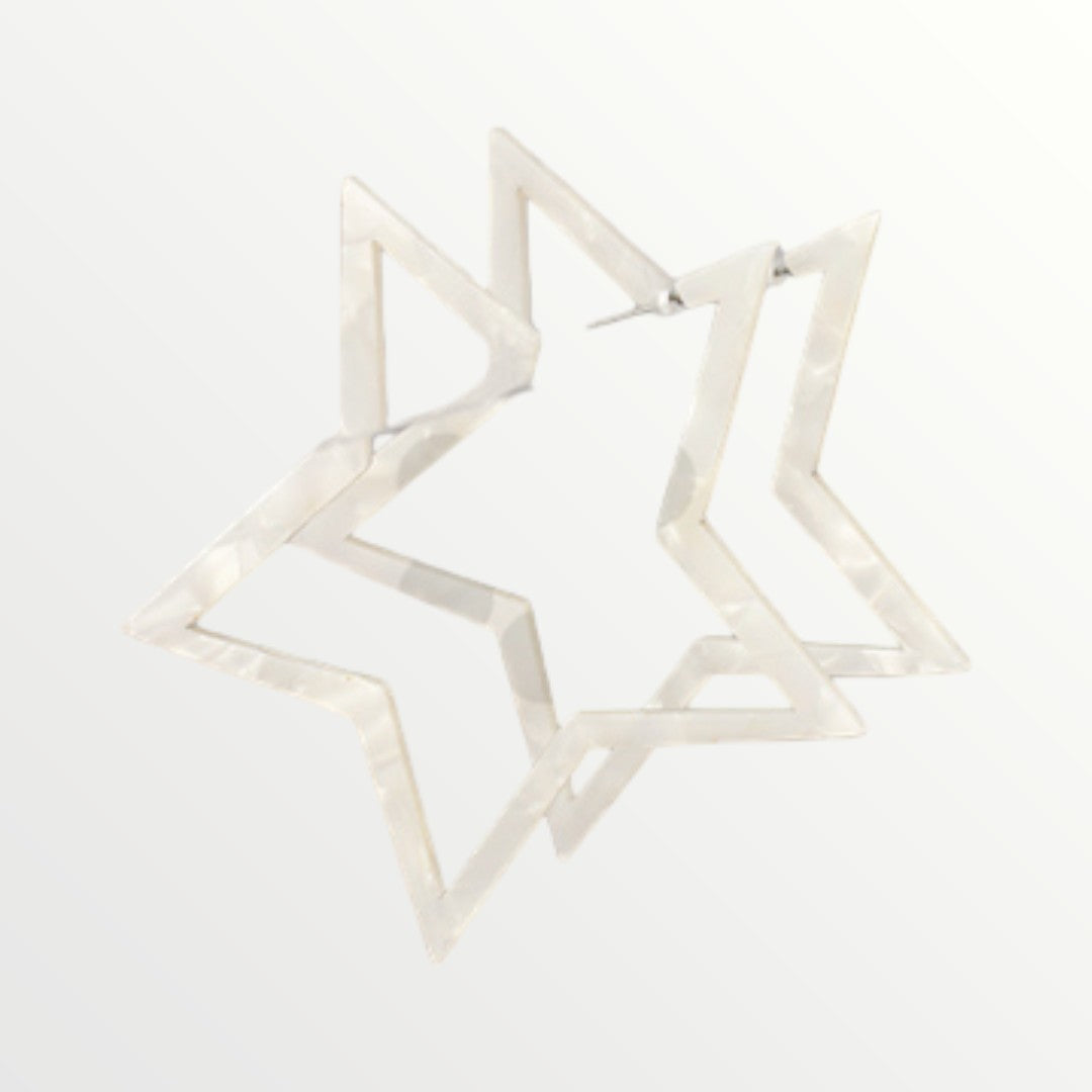 White Star Acrylic Earrings-Earrings-louisgeorgeboutique-LouisGeorge Boutique, Women’s Fashion Boutique Located in Trussville, Alabama