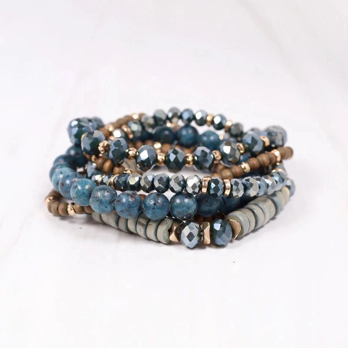 Weisman Bracelet Set Teal-Bracelet-Caroline Hill-LouisGeorge Boutique, Women’s Fashion Boutique Located in Trussville, Alabama