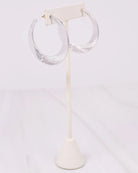 Torres Textured Hoop Earring Silver-Earrings-Caroline Hill-LouisGeorge Boutique, Women’s Fashion Boutique Located in Trussville, Alabama