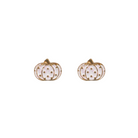White & Gold Mini Pumpkin Studs-Earrings-LouisGeorge Boutique-LouisGeorge Boutique, Women’s Fashion Boutique Located in Trussville, Alabama