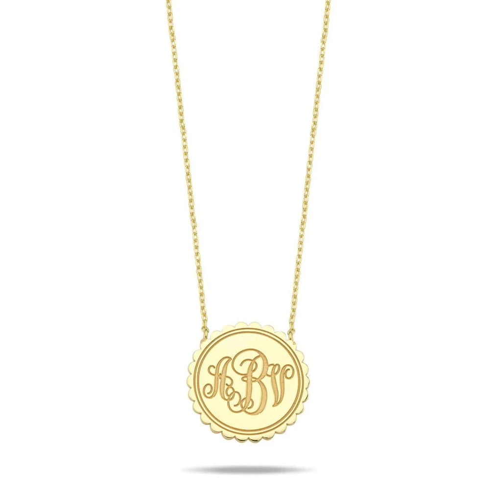 Water Resistant Custom Pendant Coin Necklace-Necklaces-The Sis Kiss©-LouisGeorge Boutique, Women’s Fashion Boutique Located in Trussville, Alabama