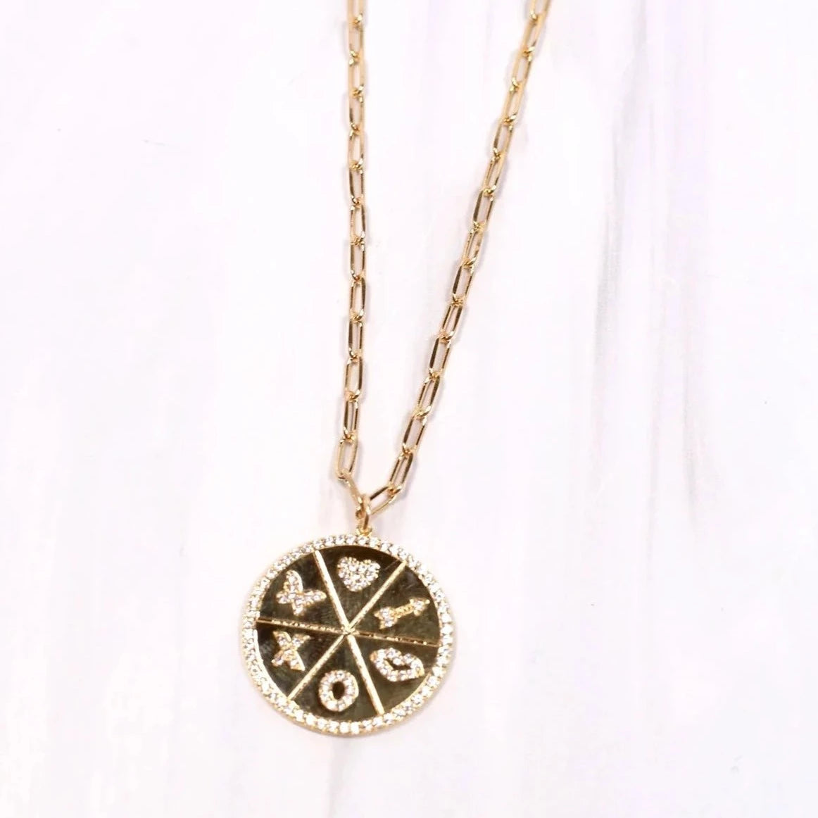 Winneway Charm Necklace Gold-Necklaces-Caroline Hill-LouisGeorge Boutique, Women’s Fashion Boutique Located in Trussville, Alabama