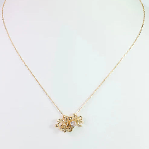 Cherry on Top Charm Necklace Set Gold-Necklaces-Caroline Hill-LouisGeorge Boutique, Women’s Fashion Boutique Located in Trussville, Alabama