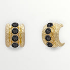 Black Antique Bold Stone Hoops-Earrings-LouisGeorge Boutique-LouisGeorge Boutique, Women’s Fashion Boutique Located in Trussville, Alabama