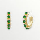 Dark Green Antique Dotted Stone Hoops-Earrings-LouisGeorge Boutique-LouisGeorge Boutique, Women’s Fashion Boutique Located in Trussville, Alabama