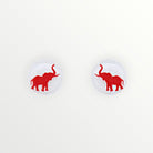 Red Elephant Football Studs-Earrings-LouisGeorge Boutique-LouisGeorge Boutique, Women’s Fashion Boutique Located in Trussville, Alabama