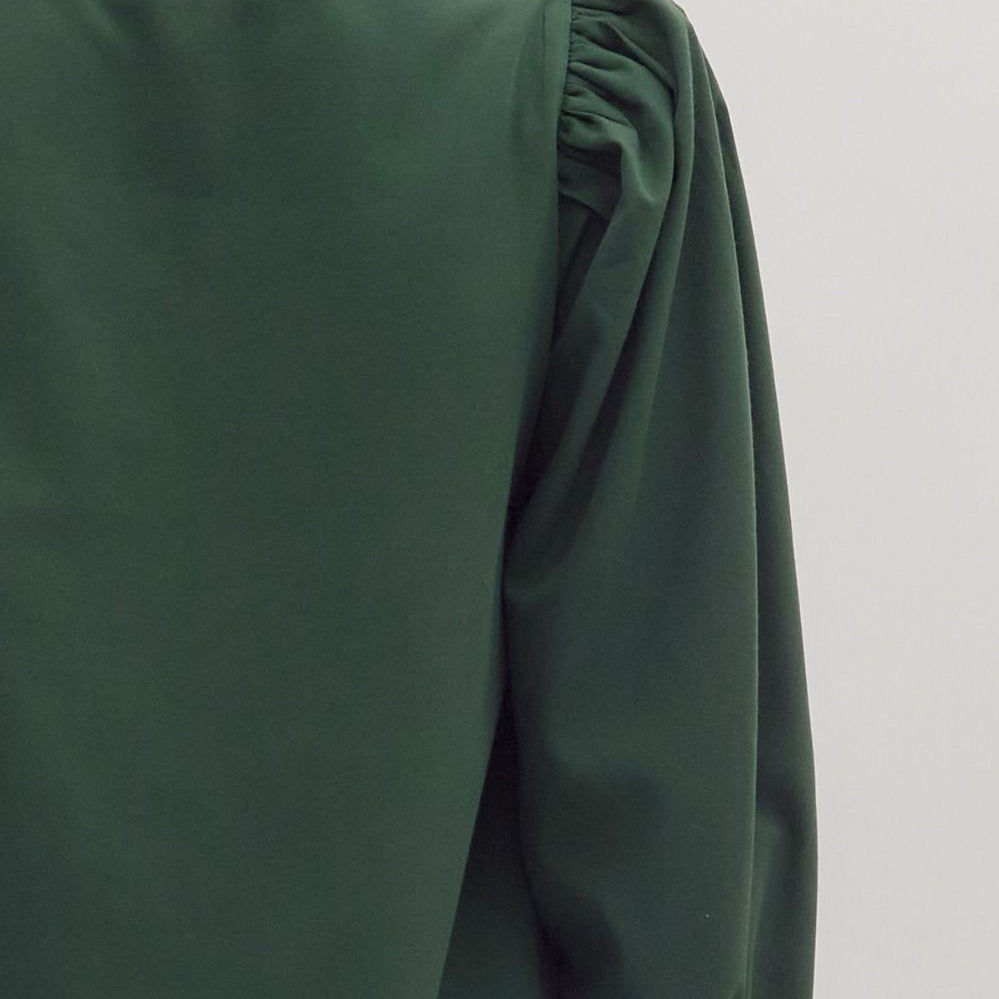 Solid Ruffled Mock Neck Leopard Print Contrast Top - Hunter Green - Plus/Regular-Apparel-Entro-LouisGeorge Boutique, Women’s Fashion Boutique Located in Trussville, Alabama