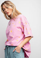 Gold Star Mineral Washed Cotton Knit Top by Easel - Barbie Pink - Plus/Regular-Apparel-Easel-LouisGeorge Boutique, Women’s Fashion Boutique Located in Trussville, Alabama