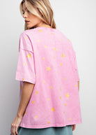 Gold Star Mineral Washed Cotton Knit Top by Easel - Barbie Pink - Plus/Regular-Apparel-Easel-LouisGeorge Boutique, Women’s Fashion Boutique Located in Trussville, Alabama
