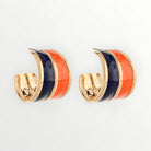 Orange & Navy Gameday Hoops-Earrings-LouisGeorge Boutique-LouisGeorge Boutique, Women’s Fashion Boutique Located in Trussville, Alabama