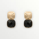 Small Black Gemstone & Gold Stacked Earrings-Earrings-LouisGeorge Boutique-LouisGeorge Boutique, Women’s Fashion Boutique Located in Trussville, Alabama