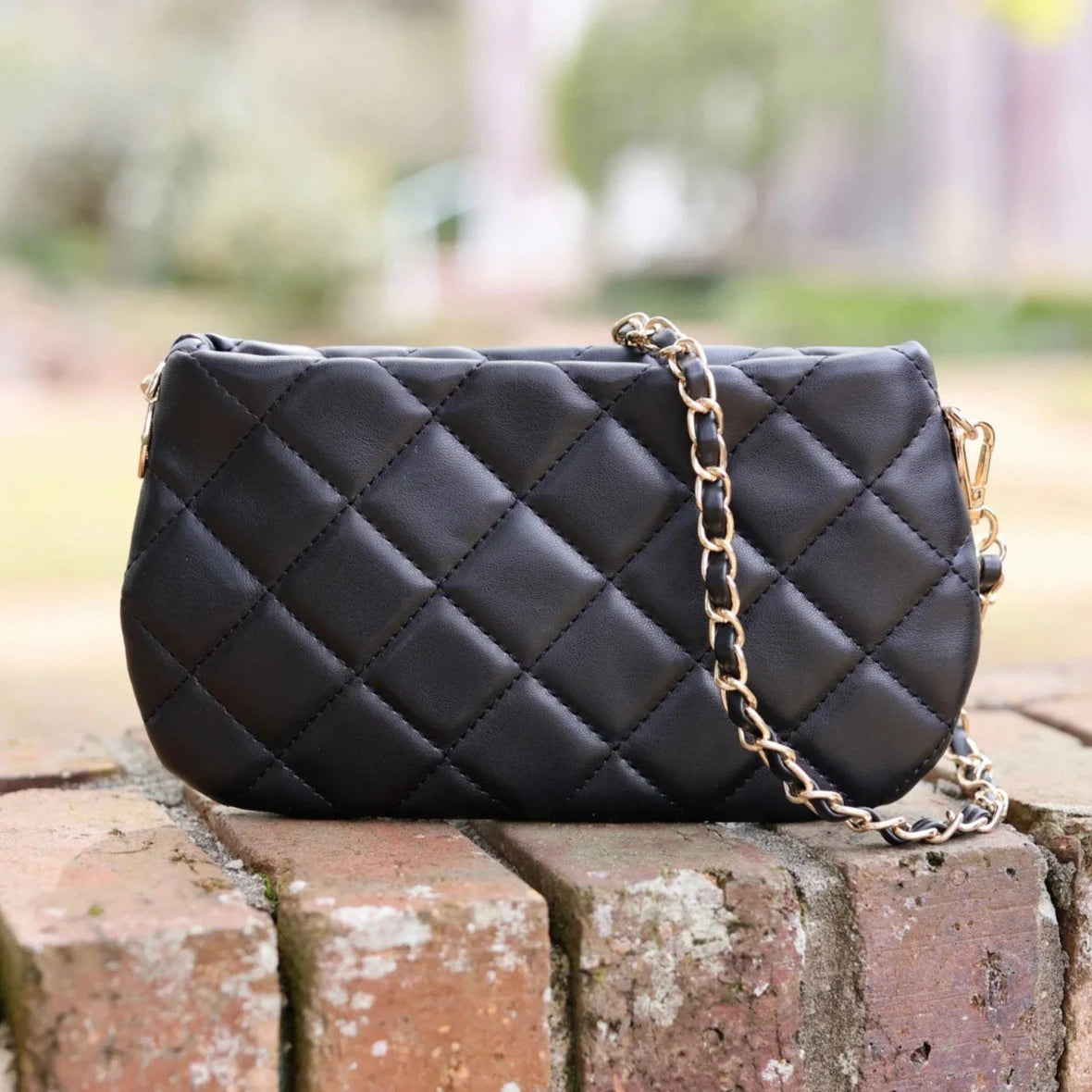 Livi Quilted Crossbody - Black-Crossbody-Caroline Hill-LouisGeorge Boutique, Women’s Fashion Boutique Located in Trussville, Alabama