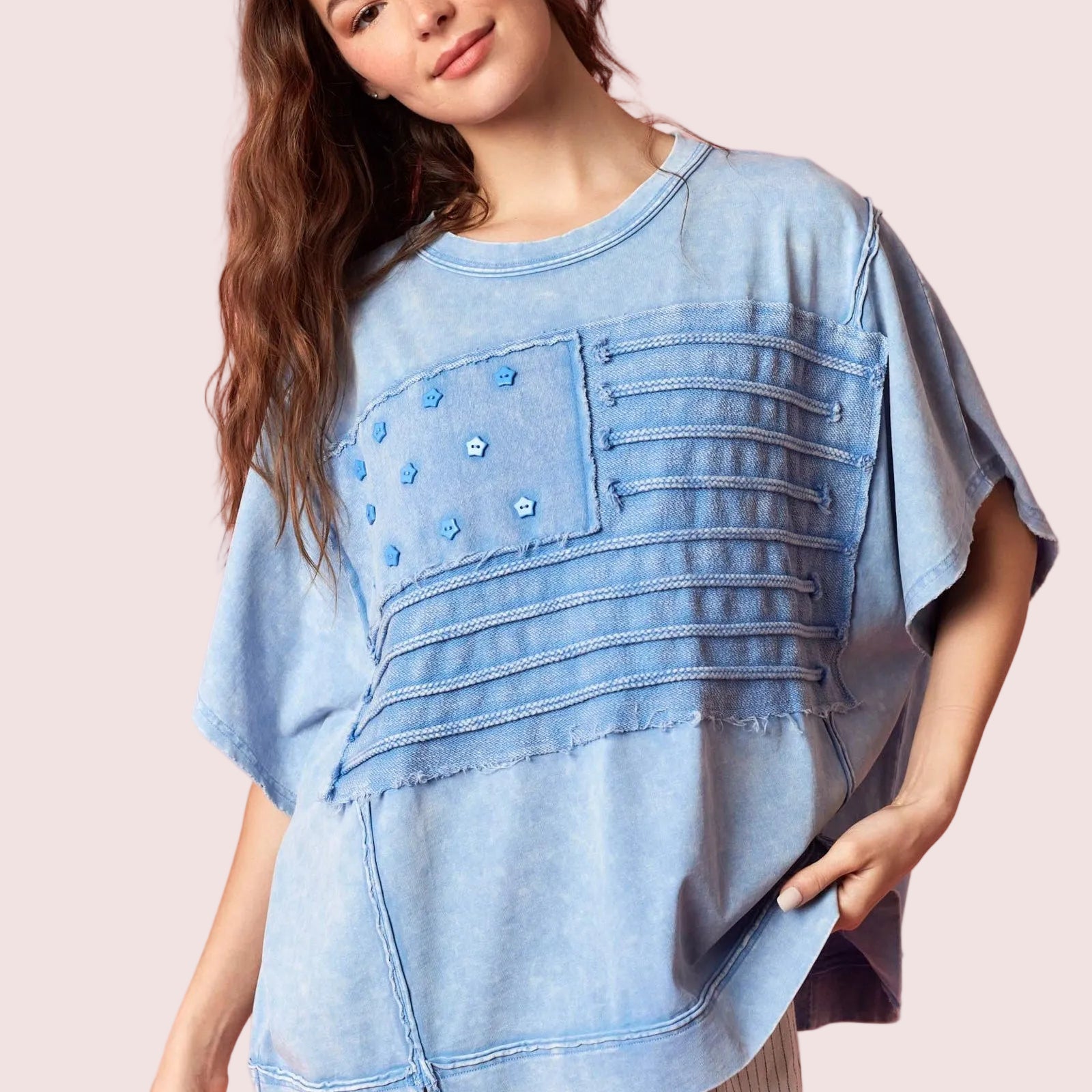 American Flag Mineral Wash Tee-Graphic Tee-LouisGeorge Boutique-LouisGeorge Boutique, Women’s Fashion Boutique Located in Trussville, Alabama