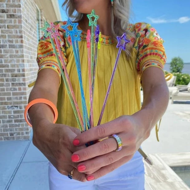 Shimmery Star Stir Sticks - Set of 10-Edible Glitter-Sugar Mama Shimmer-LouisGeorge Boutique, Women’s Fashion Boutique Located in Trussville, Alabama