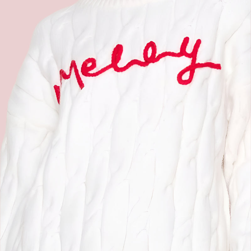 MERRY Holiday Sweater - Off White - Plus/Regular-Sweater-White Birch-LouisGeorge Boutique, Women’s Fashion Boutique Located in Trussville, Alabama