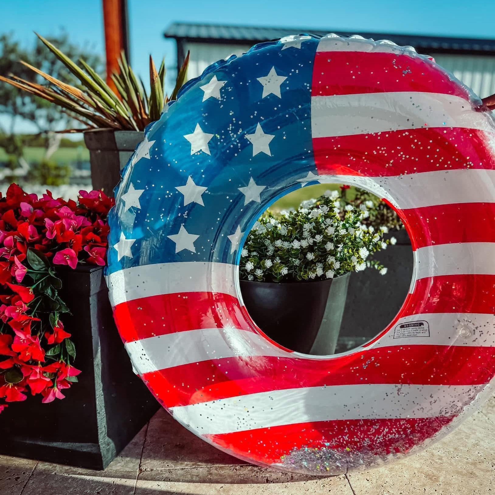USA Glitter Flag Floatie-Float-LouisGeorge Boutique-LouisGeorge Boutique, Women’s Fashion Boutique Located in Trussville, Alabama