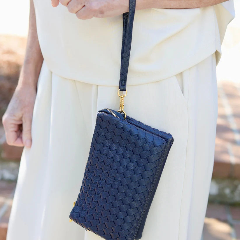 Liz Crossbody Bag Woven Navy-Crossbody-Caroline Hill-LouisGeorge Boutique, Women’s Fashion Boutique Located in Trussville, Alabama