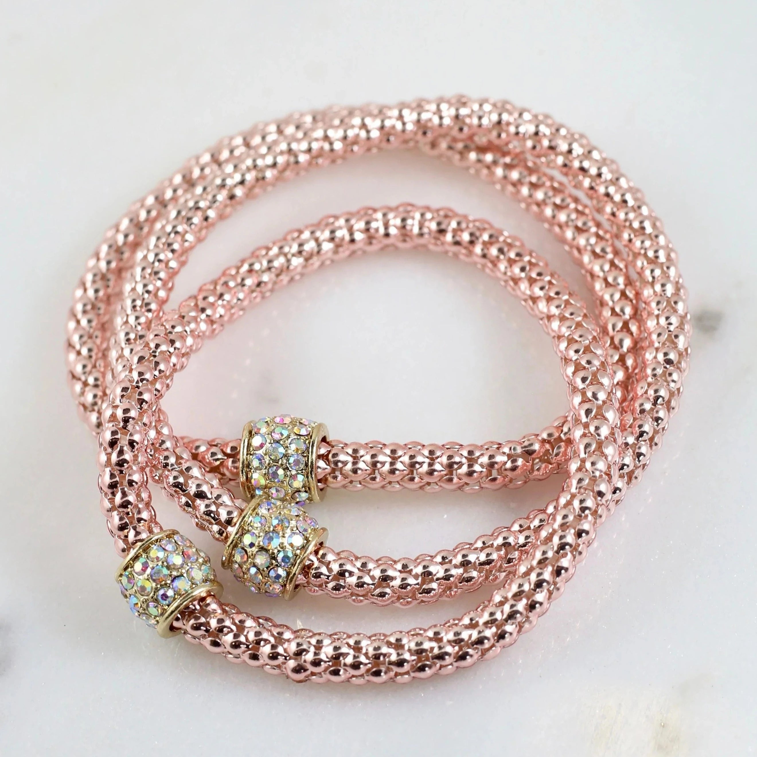 Dustin Bracelet Set Rose Gold-Bracelets-Caroline Hill-LouisGeorge Boutique, Women’s Fashion Boutique Located in Trussville, Alabama