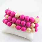 Isabelle Bracelet Set Hot Pink-Bracelets-Caroline Hill-LouisGeorge Boutique, Women’s Fashion Boutique Located in Trussville, Alabama