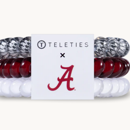 TELETIES University of Alabama Small Hair Tie-Accessories-TELETIES-LouisGeorge Boutique, Women’s Fashion Boutique Located in Trussville, Alabama