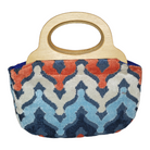 Annabelle Navy/Mango/Ivory Chenille Pippa-Handbags-Glenda Gies-LouisGeorge Boutique, Women’s Fashion Boutique Located in Trussville, Alabama