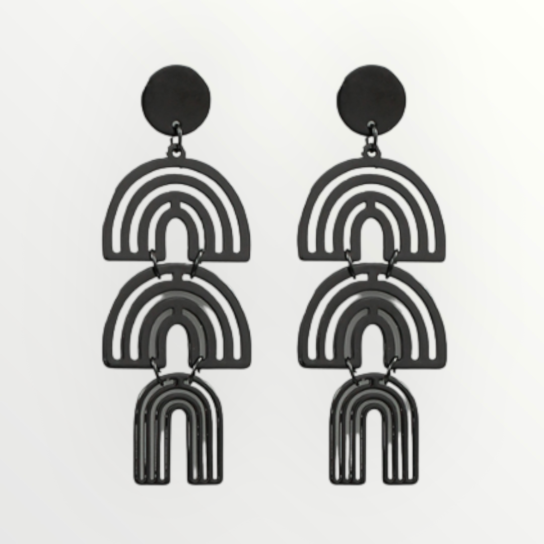 Triple Arch Earrings - Available in 3 Colors-Earrings-louisgeorgeboutique-LouisGeorge Boutique, Women’s Fashion Boutique Located in Trussville, Alabama