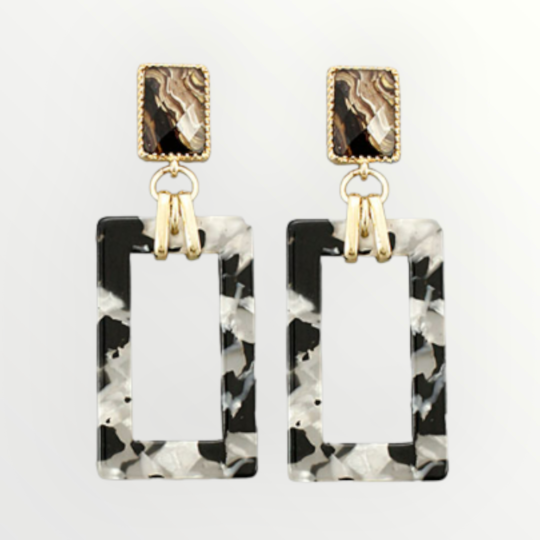 Rectangle Drop Earrings - Available in 4 Colors-Earrings-louisgeorgeboutique-LouisGeorge Boutique, Women’s Fashion Boutique Located in Trussville, Alabama