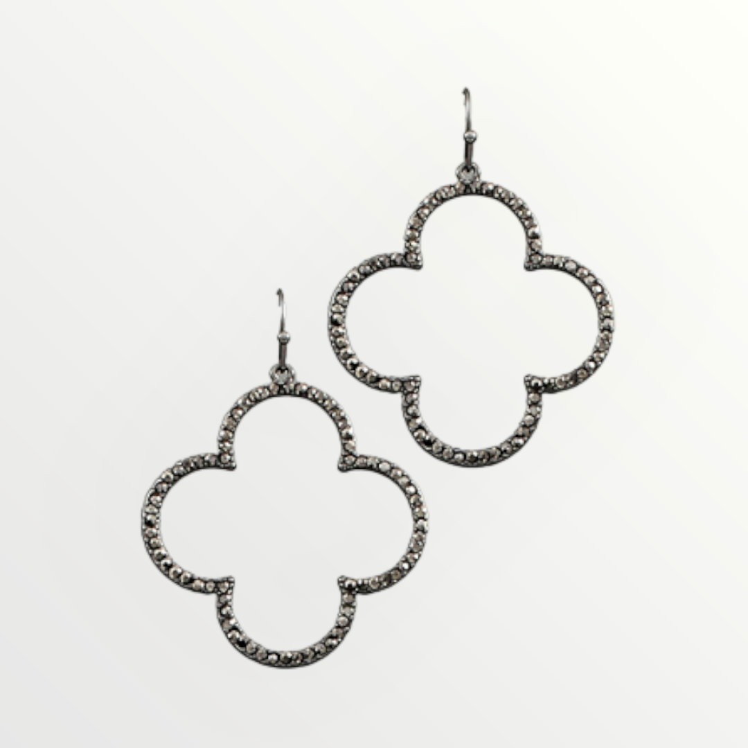 Clover Sparkle Earrings - Available in 2 Colors-Earrings-louisgeorgeboutique-LouisGeorge Boutique, Women’s Fashion Boutique Located in Trussville, Alabama