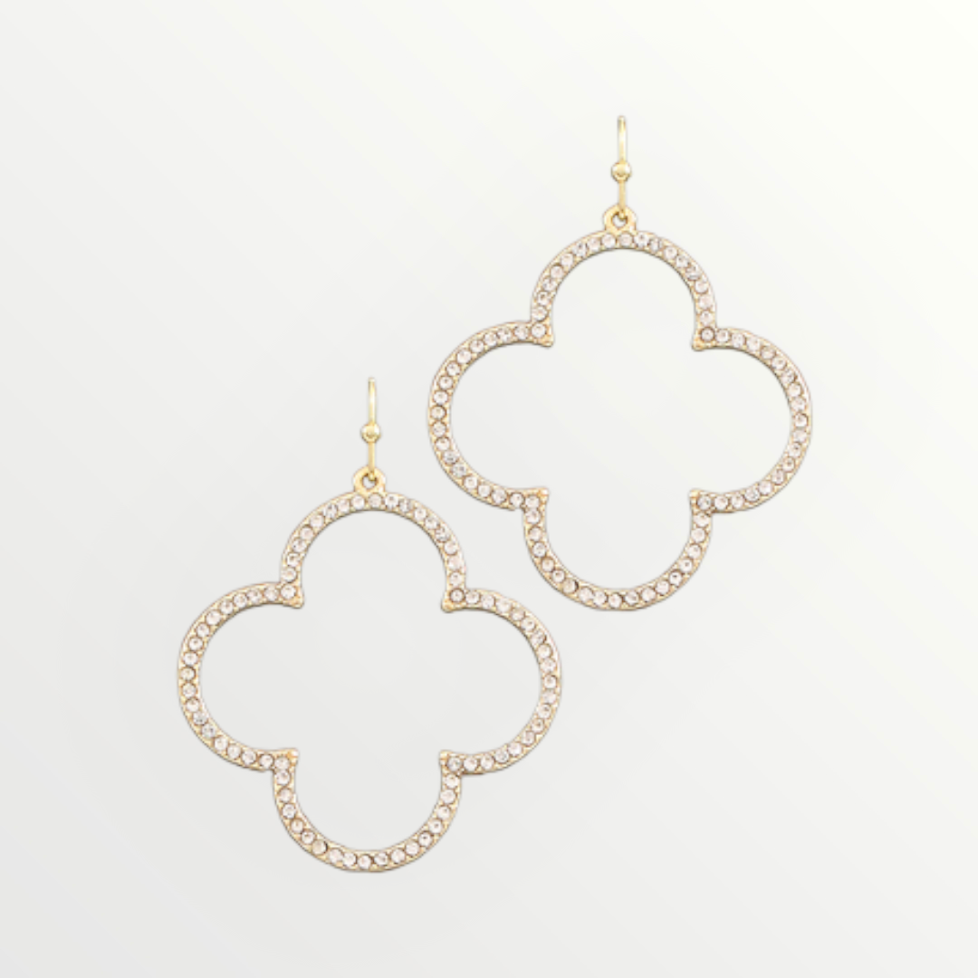 Clover Sparkle Earrings - Available in 2 Colors-Earrings-louisgeorgeboutique-LouisGeorge Boutique, Women’s Fashion Boutique Located in Trussville, Alabama