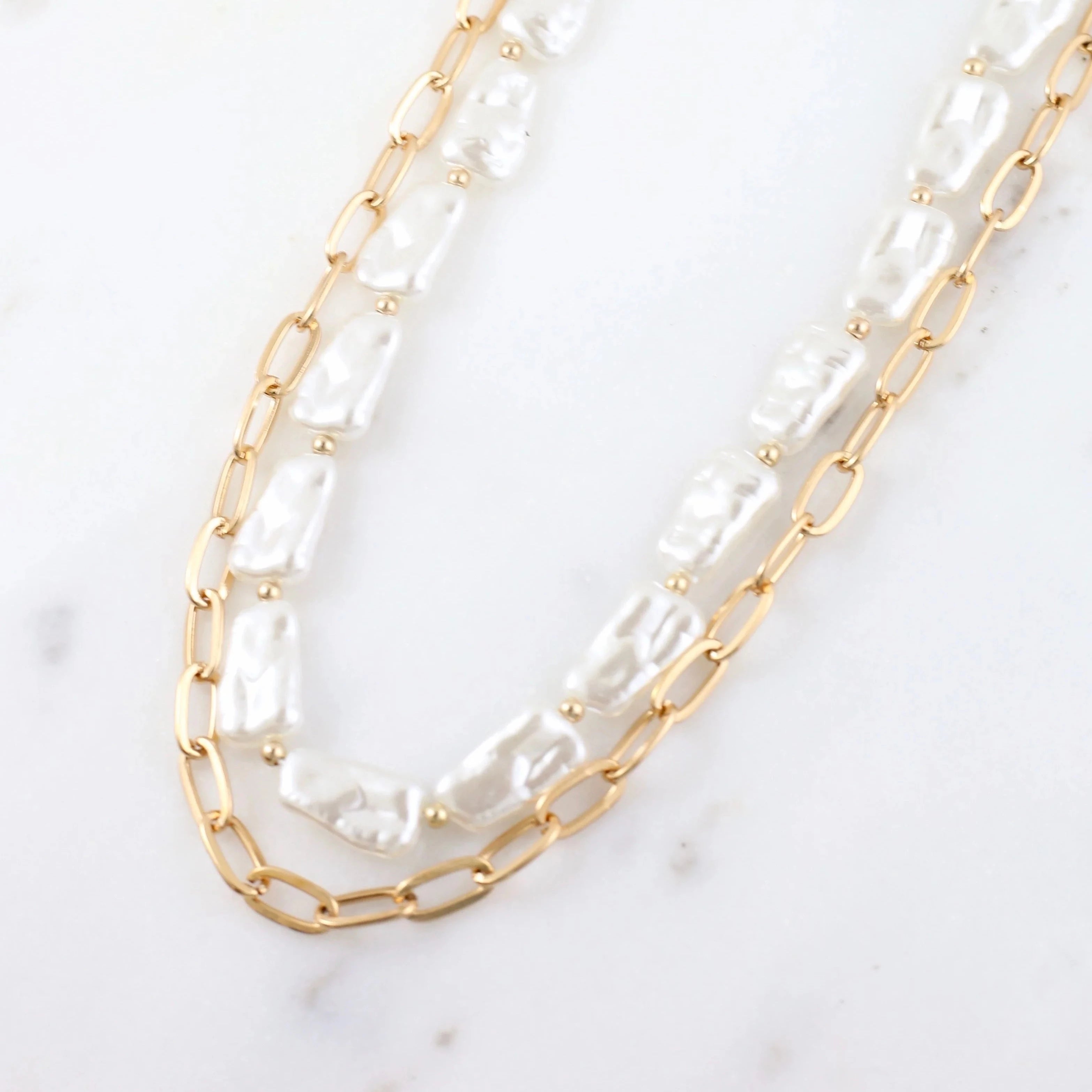 Coconut Creek Layered Necklace Gold-Necklaces-Caroline Hill-LouisGeorge Boutique, Women’s Fashion Boutique Located in Trussville, Alabama
